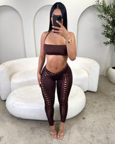 Amanece Pant Set (Brown)